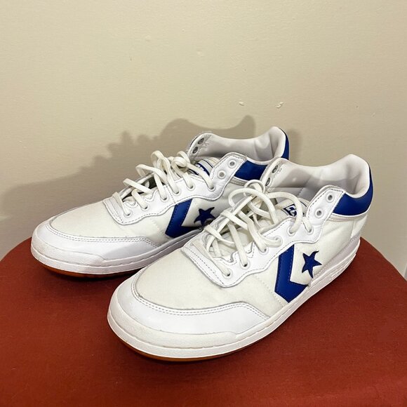 Converse Shoes - Converse Blue & White Fastbreak Pro Mid Top Sneakers, Womens 11 Mens 9.5